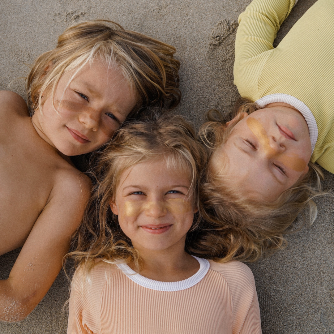 Gold Merface on three children