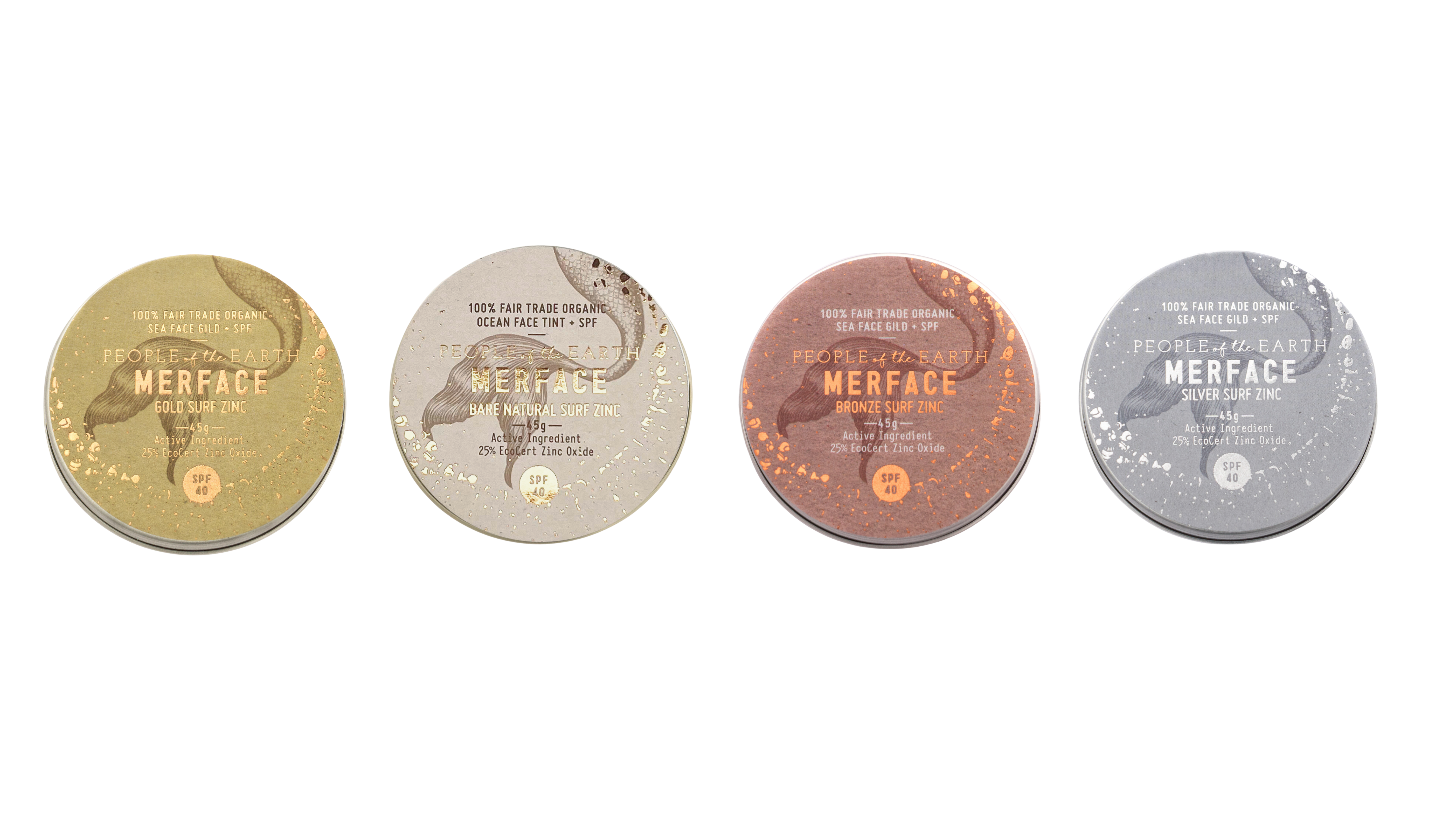 Merface Surf Zincs are specially formulated to be gentle and long lasting on your skin, giving hours of shimmer and spf protection. Reef Safe. Ethically Made.